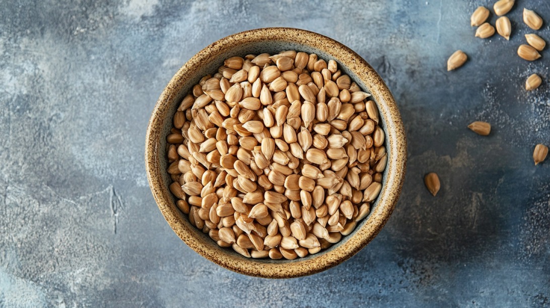 Sunflower seeds are rich in vitamin E and selenium, essential nutrients that support progesterone production during the luteal phase of seed cycling